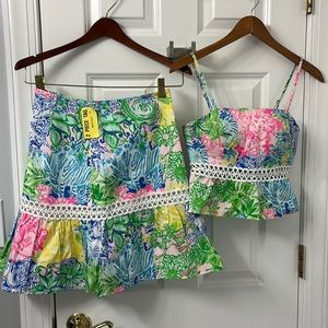 Lilly Pulitzer 2 pice set with top and skirt